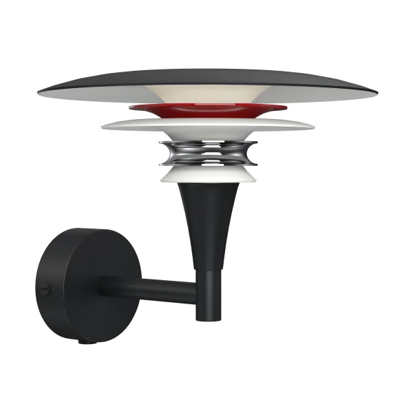 Belid Diablo Wandleuchte Ø20 cm Mattschwarz-glänzendrot