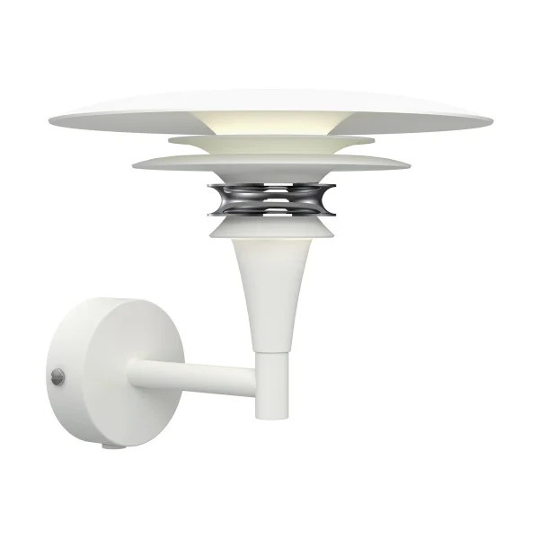Belid Diablo Wandleuchte Ø20 cm Mattweiß-chrom