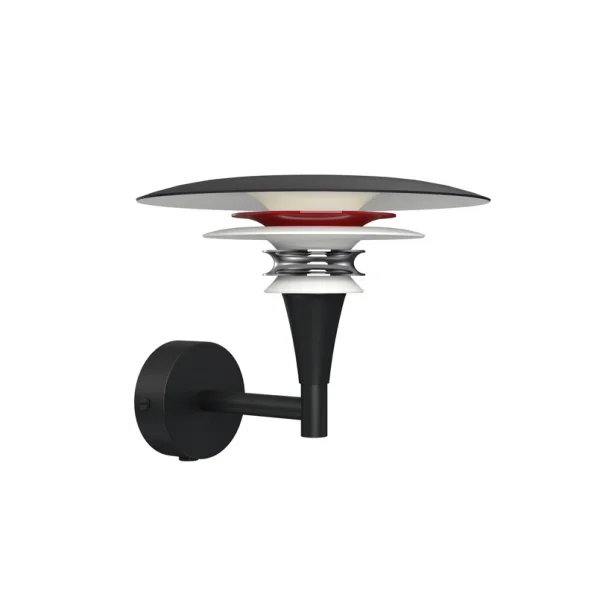 Belid - Diablo Wandleuchte, schwarz/rot, Ø 20 cm Metall, G9