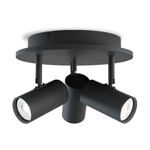 Belid Tyson 3-Spotlight Ø25 cm Schwarz