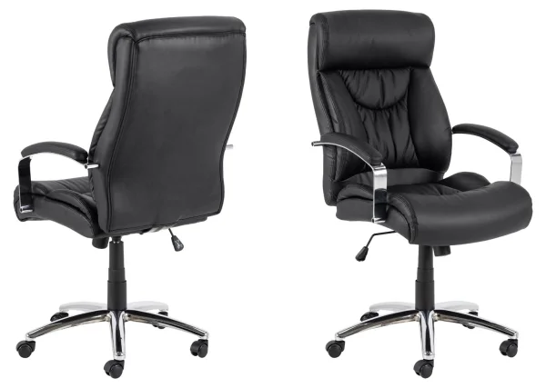 Benson Bürostuhl PU Kunstleder schwarz.