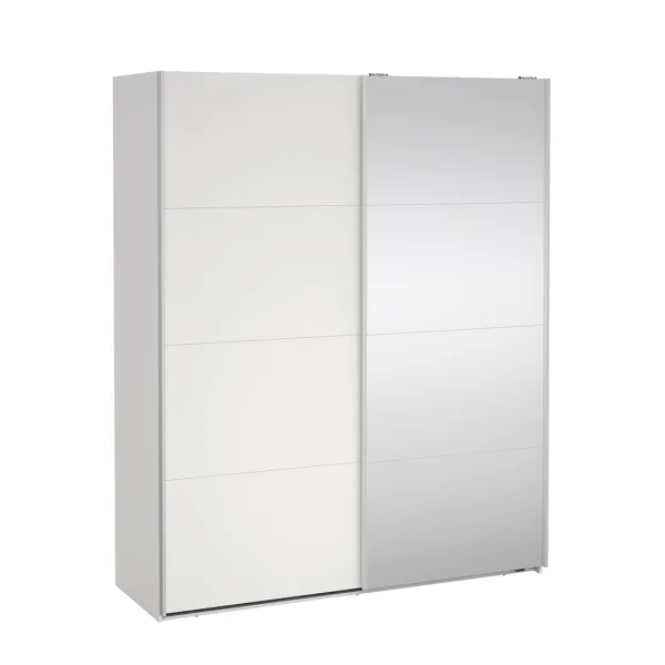 Bergamo Schiebetürenschrank 2 Türen 180x220cm weiß.