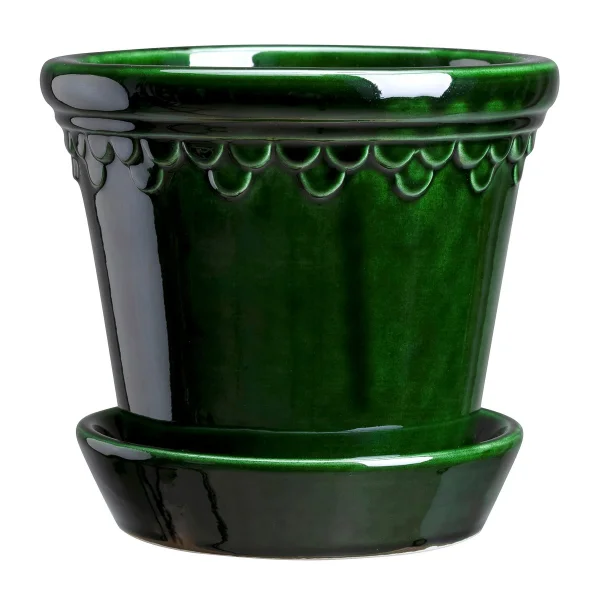 Bergs Potter Københavner Blumentopf glasiert Ø25cm Grün