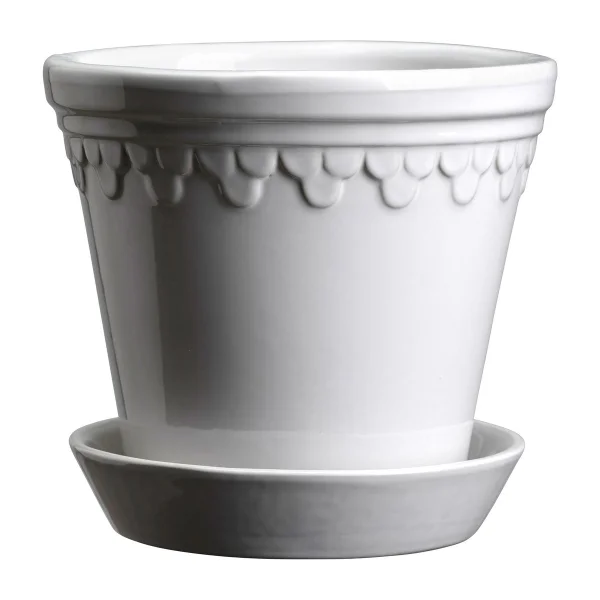 Bergs Potter Københavner Blumentopf glasiert Ø25cm Mineral White