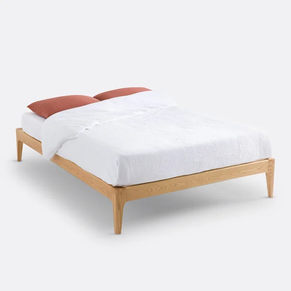 Bett Agura Mit Lattenrost, Esche Massiv