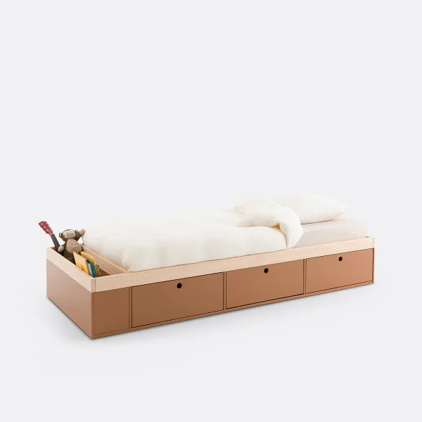 Bett Bloky Mit Schubladen, Kiefer 90 x 190 cm