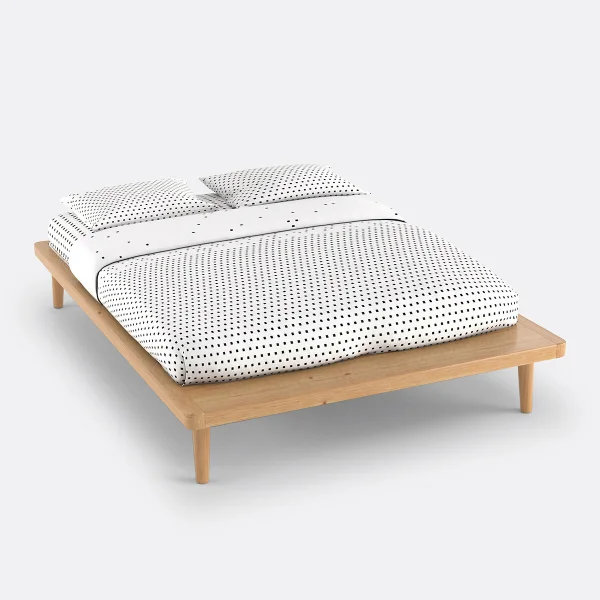 Bett Jimi Mit Ablage + Lattenrost, Kiefer Massiv
