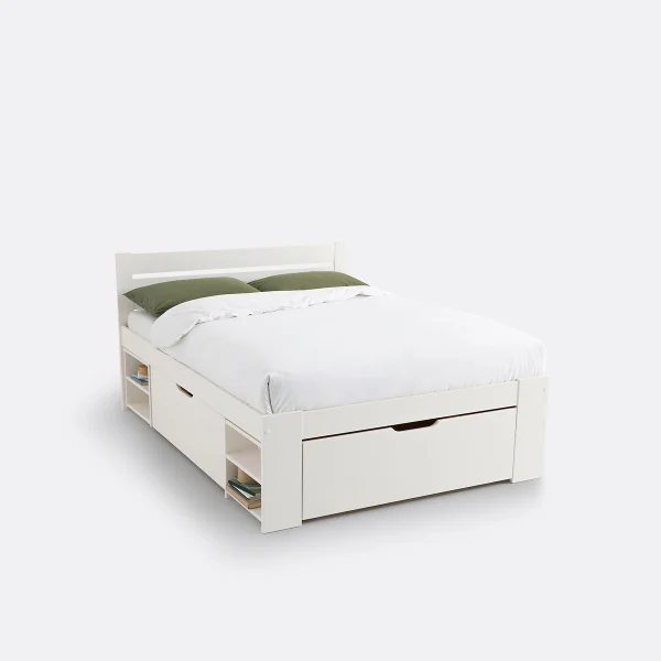 Bett Konni Mit Lattenrost, Schubladen Und Fächern