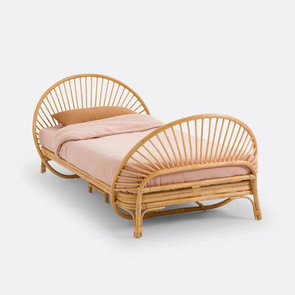 Bett Mit Lattenrost Sielo, Rattan 90 x 190 cm