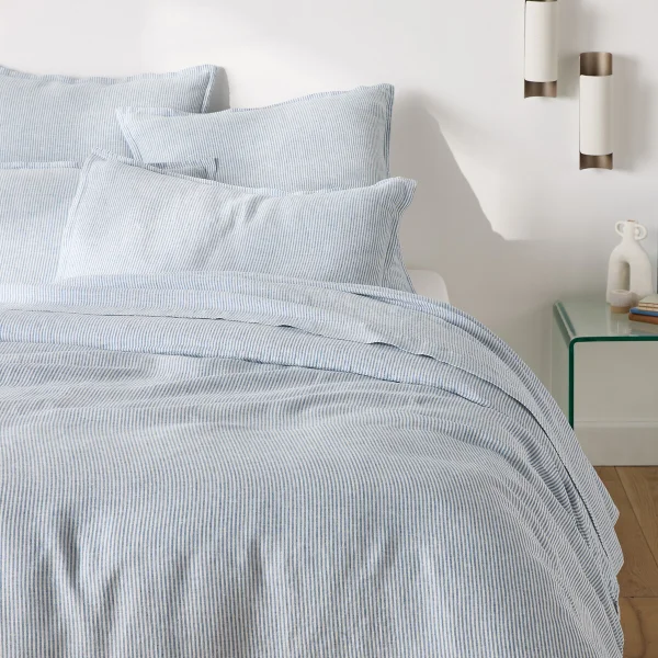 Bettbezug Limona Blau, Gewaschenes Leinen 160 x 210 cm