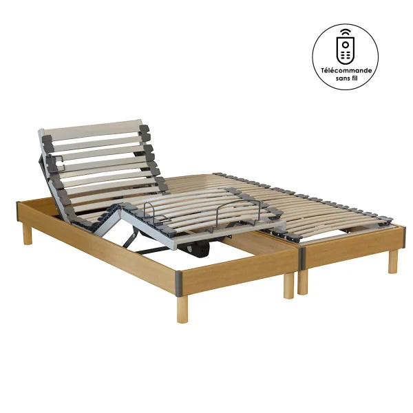 Bettrahmen Mit Elektrischem Relax-lattenrost, Holzoptik