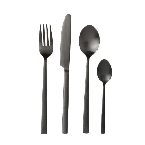 Bitz Bitz Besteck-Set 16 Teile Schwarz