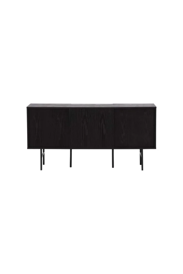 Björkön Sideboard 3 Türen schwarz.
