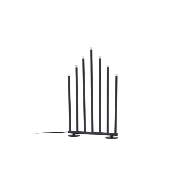 Björnfjället Adventsleuchter elektrisch 7 Lichter schwarz.