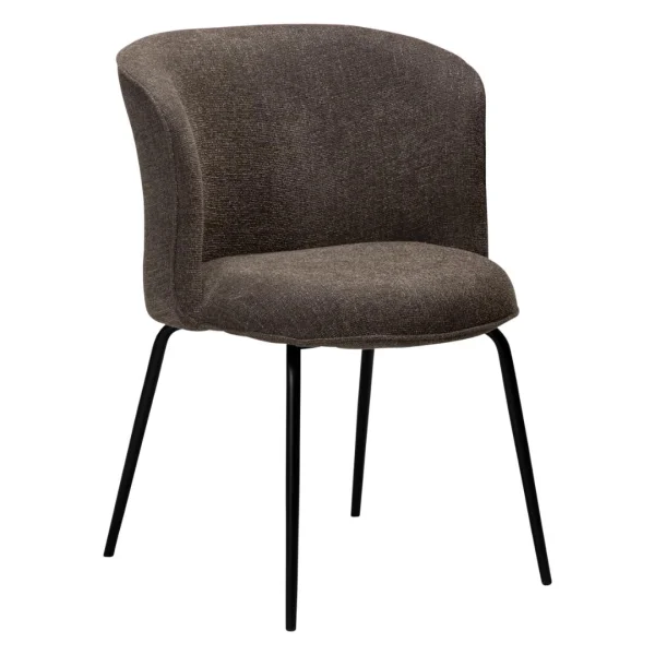 Bliss Esszimmerstuhl Bouclé braun.