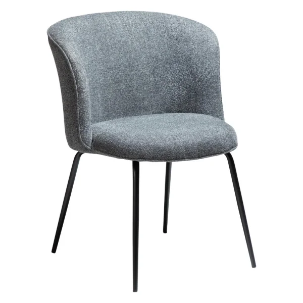 Bliss Esszimmerstuhl Bouclé dunkelgrau.
