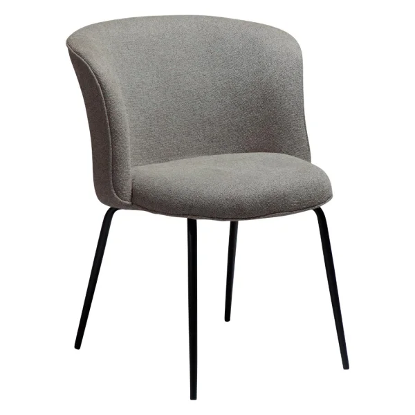 Bliss Esszimmerstuhl Bouclé hellbraun.