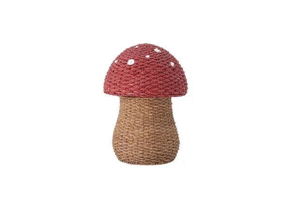 Bloomingville - Corintha Korb w/Lid Seagrass Red