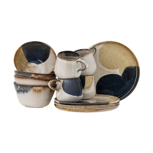 Bloomingville Jules Frühstücksset 12 Teile Grau