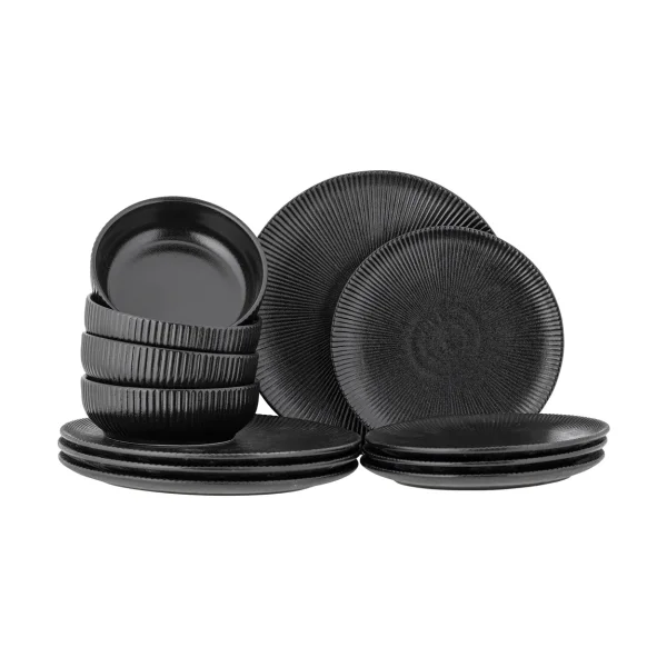 Bloomingville Neri servisset 12 Teile Schwarz