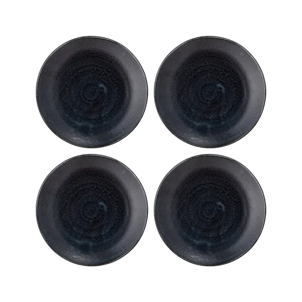 Bloomingville Yoko Teller 24cm 4er Pack Schwarz