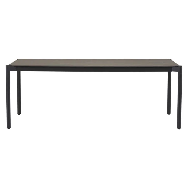 Bo Gartentisch 104x204cm schwarz,grau,Stein dekor.