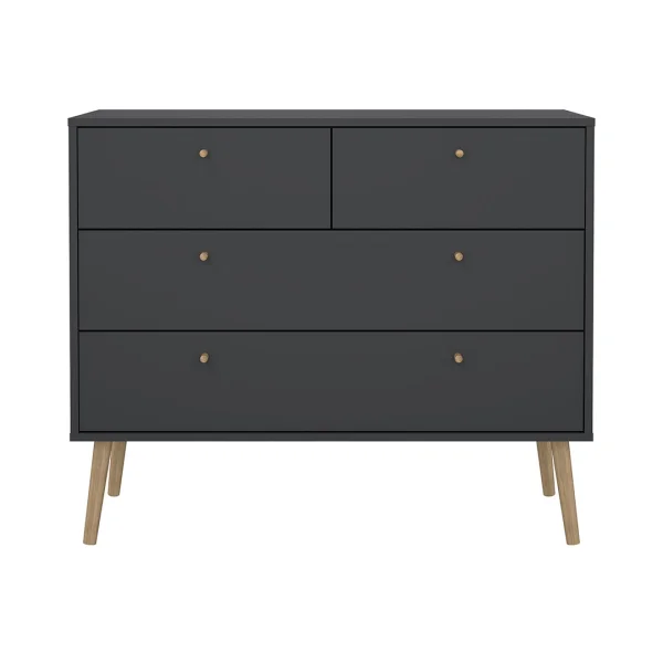 Bodo Kommode 4 Schubladen matte grau.