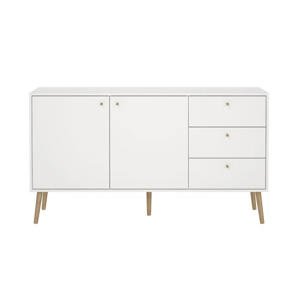 Bodo Sideboard 2 Türen, 3 Schubladen weiß.