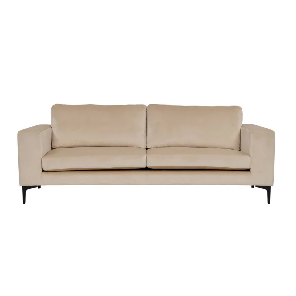 Bolero Sofa 3 Personen velour beige.