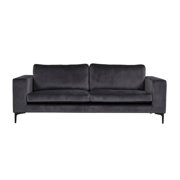 Bolero Sofa 3 Personen velour grau.