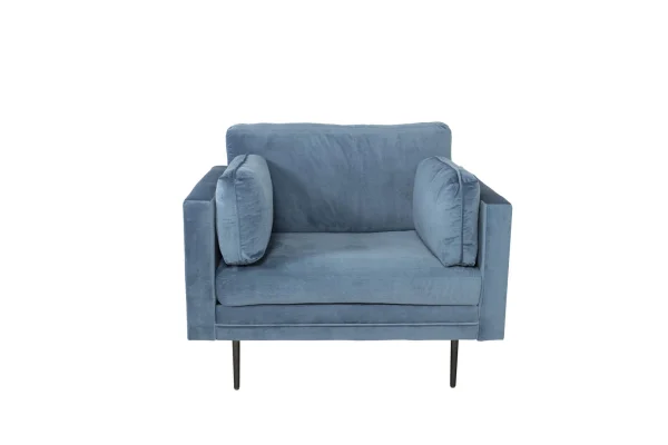 Boom II Sessel Velour blau.