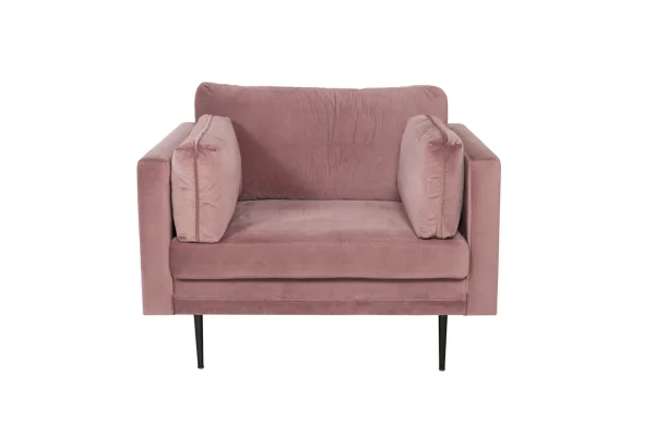 Boom II Sessel Velour staubigpink.