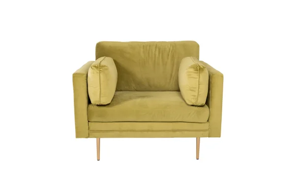Boom Sessel Velour grün.