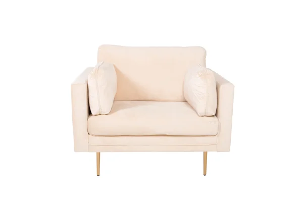 Boom Sessel Velour hellbeige.