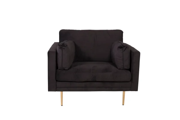 Boom Sessel Velour schwarz.
