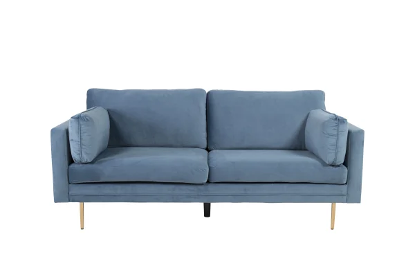 Boom Sofa 3 Personen velour blau.