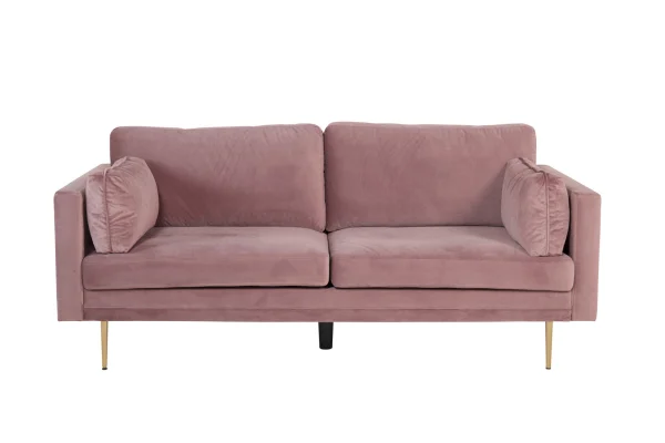 Boom Sofa 3 Personen velour rosa.