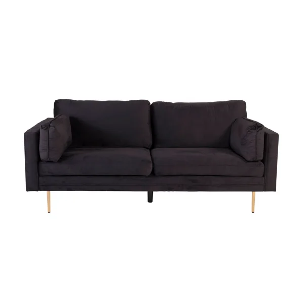 Boom Sofa 3 Personen velour schwarz.