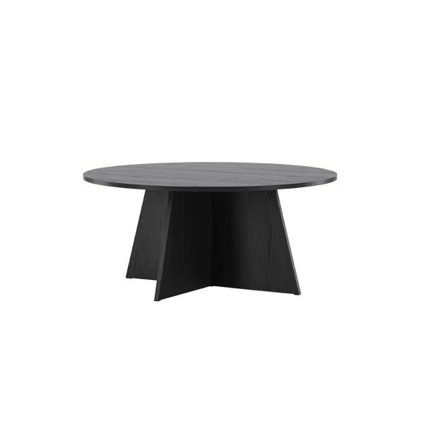 Bootcut Couchtisch Ø100 cm schwarz.
