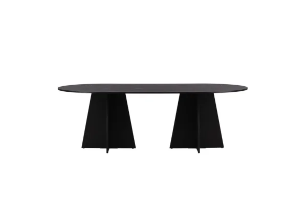 Bootcut Esstisch 115x230cm schwarz.