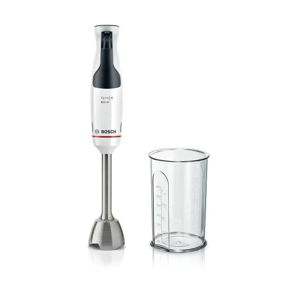 Bosch Bosch Serie 4 ErgoMaster MSM4W410 Stabmixer 800W Weiß-Anthrazit