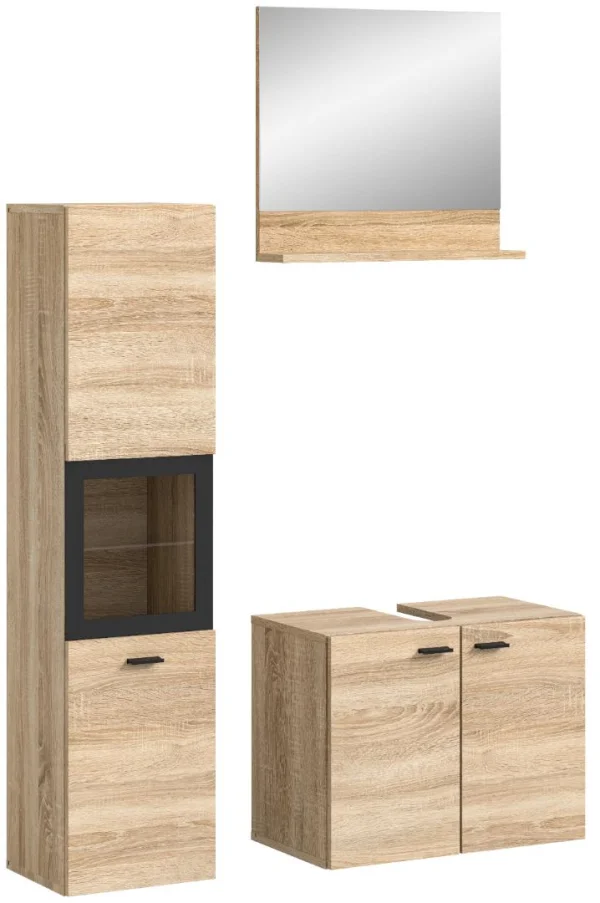Boston Badmöbelset B8 Eiche Dekor.