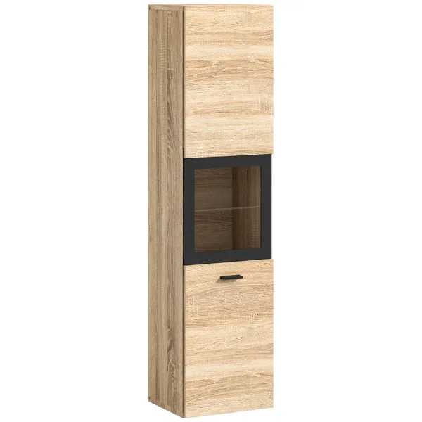 Boston Hochschrank Bad 1 Tür Eiche Dekor.