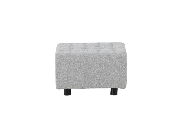 Bowie Pouf, Hocker schwarz, hellgrau.