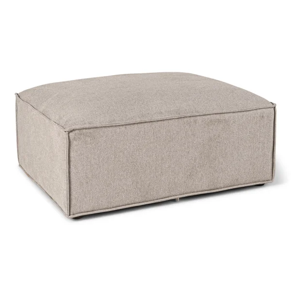 Box Pouf hellgrau.