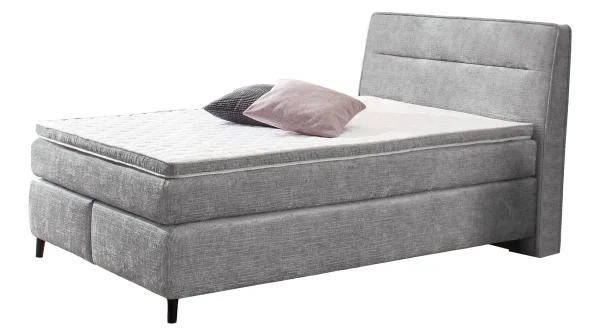 Boxspringbett 140 x 200 cm hellgrau Chenille - BETTY