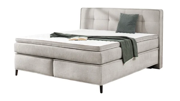 Boxspringbett 180 x 200 cm grau-beige - CAPELLO - MIX