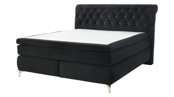 Boxspringbett 180 x 200 cm schwarz Samtlook - SANCARA