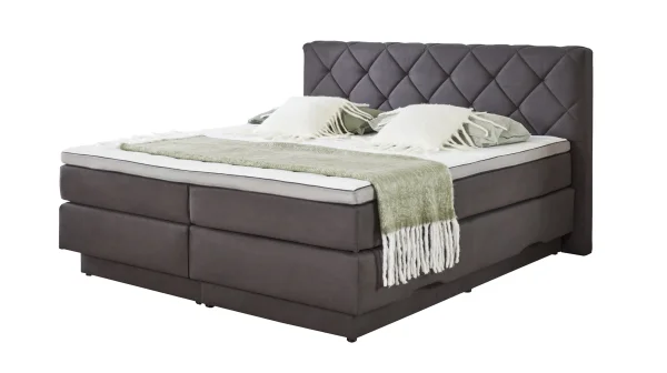Boxspringbett 180 x 200 cm Stoffbezug anthrazit - AMARILLO