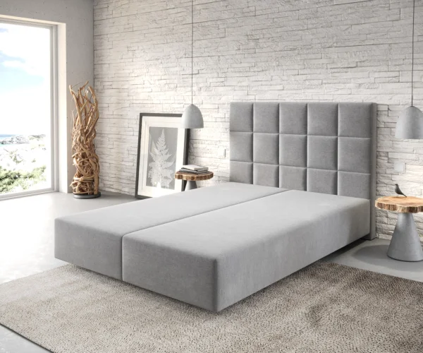 Boxspringgestell Dream-Fine 140x200 cm Mikrofaser Grau